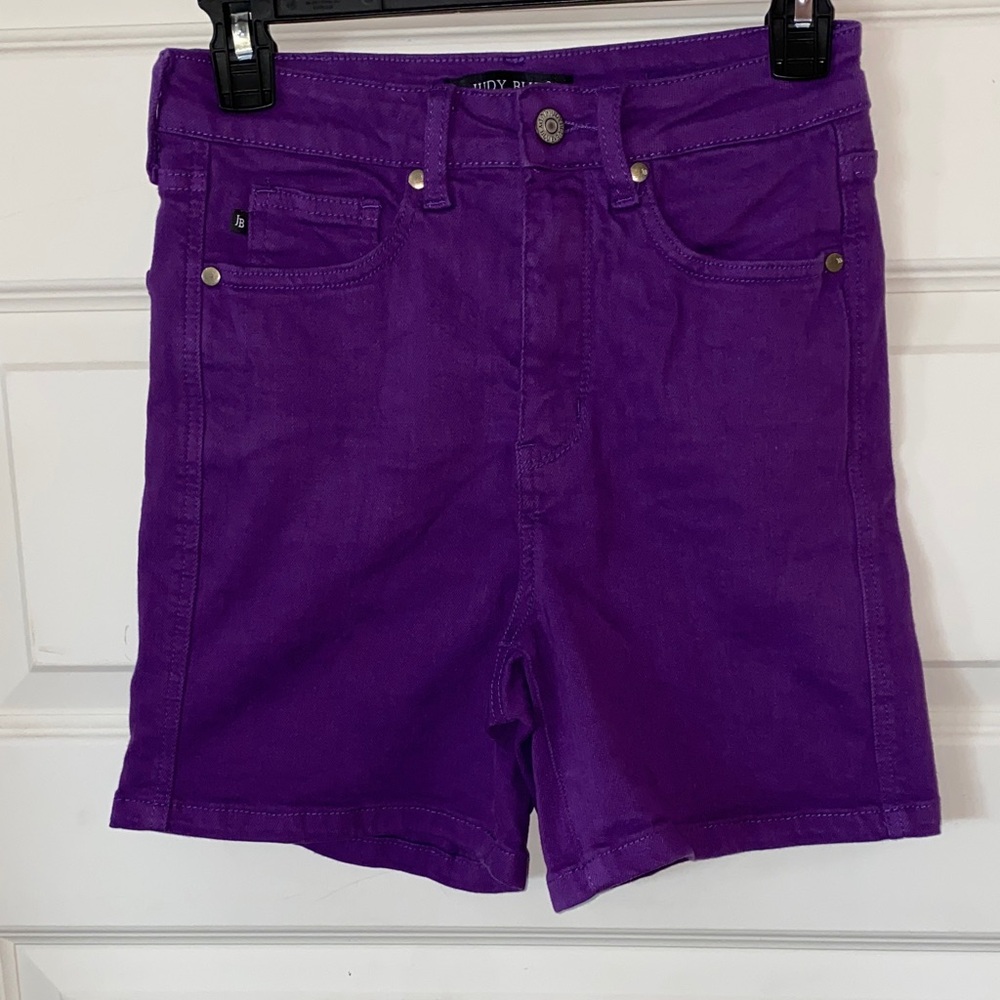 Judy Blue Vibrant Purple High-Rise Jean Shorts